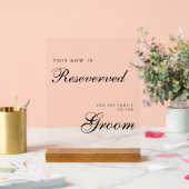 Chic Modern Wedding Reserved Sign アクリルサイン (ウェディング)