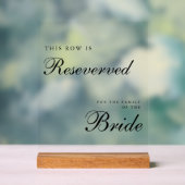 Chic Modern Wedding Reserved Sign アクリルサイン (ニュートラル)