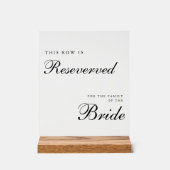 Chic Modern Wedding Reserved Sign アクリルサイン (正面)