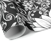 Chic Monochrome Floral Luxury Pattern (5) ラッピングペーパー (ロールコーナー)