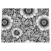 Chic Monochrome Floral Luxury Pattern (7) ラージペーパーバッグ (正面)