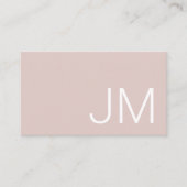 Chic Monogram Initials Professional Pink QR 名刺 (正面)