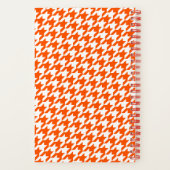 Chic Monogrammed Orange Houndstooth Bullet ノートブック (裏面)