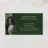 Chic Moody Elegant Palm Leaf Luxury Feminine Photo 名刺 (裏面)