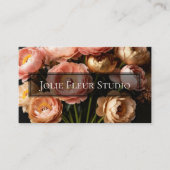 Chic Moody Elegant Peony Luxury Feminine Photo 名刺 (正面)