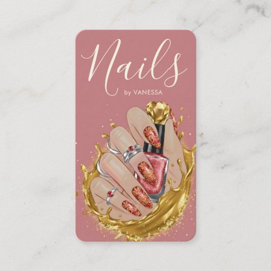 Chic Nail Art Studio Manicurist Artist Blush Pink 名刺 (正面)