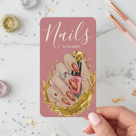 Chic Nail Art Studio Manicurist Artist Blush Pink 名刺