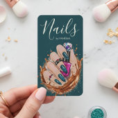 Chic Nail Art Studio Manicurist Artist Dark Green 名刺