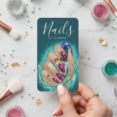 Chic Nail Art Studio Manicurist Artist Dark Green 名刺