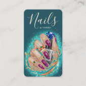 Chic Nail Art Studio Manicurist Artist Dark Green 名刺 (正面)