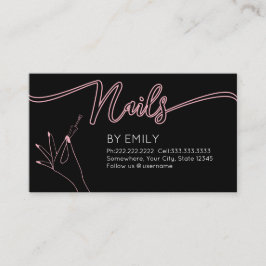 Chic nail salon Manicurist Blush Pink 予約カード