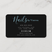 Chic Nail Technician Beauty Salon Branding 名刺 (裏面)