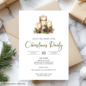 Chic Natural Palette Beige Minimal Christmas Party 招待状