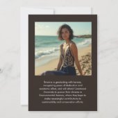 Chic Nature-Inspired Gold Graduate Photo 招待状 (裏面)