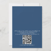 Chic Nautical Anchor Beach Modern QR Code Wedding  招待状 (裏面)