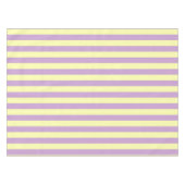 Chic Nautical Pastel Purple Yellow Stripes Spring テーブルクロス (正面(横))