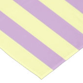 Chic Nautical Pastel Purple Yellow Stripes Spring テーブルクロス (アングル)