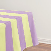 Chic Nautical Pastel Purple Yellow Stripes Spring テーブルクロス (インサイチュ)
