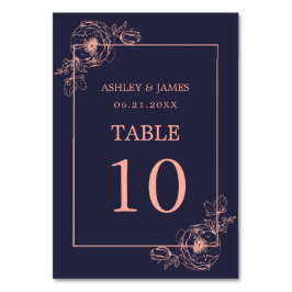 Chic Navy Blueバラ金ゴールドフローラ概要 テーブルナンバー