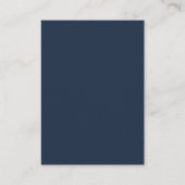 Chic Navy Blue Wedding Registry QR Code エンクロージャーカード (裏面)