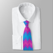 Chic Necktie: Magenta, Purple and Blue Chevrons ネクタイ (タイ)