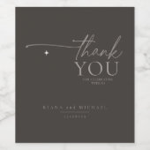 Chic Neutals結婚's Thank You Carbine ID1020 ワインラベル (シングルラベル)