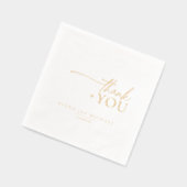 Chic Neutals 結婚's Thank You ID1020 箔ナプキン (左)