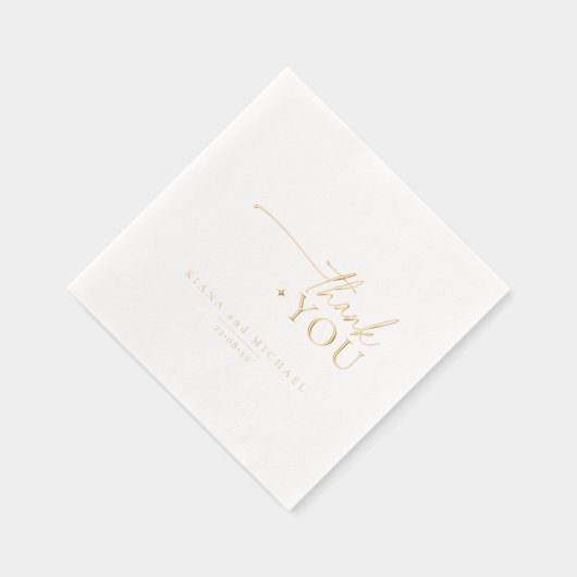 Chic Neutals 結婚's Thank You ID1020 箔ナプキン (右)