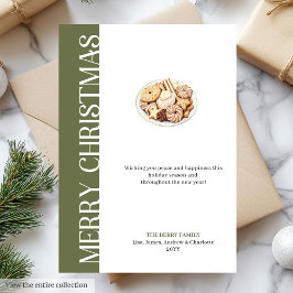Chic Neutral Christmas Cookies Digital Greeting シーズンカード