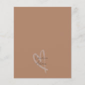 Chic Neutral Drawn Heart BUDGET Wedding Invitation (裏面)