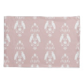 Chic neutral dusty pink Heron Heritage Revival 枕カバー (裏面)
