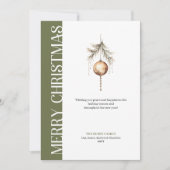 Chic neutral tones Christmas bauble greeting card シーズンカード (正面)