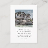 Chic New Home Photo Change of Address Insert Card 名刺 (正面)