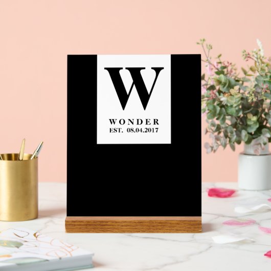 Chic Newly Wed Design アクリルサイン (ウェディング)