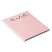 CHIC NOTEPAD_」「Mr. and Mrs.」ホワイト/赤面PINK ノートパッド (アングル)