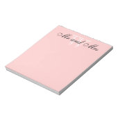 CHIC NOTEPAD_」「Mr. and Mrs.」ホワイト/赤面PINK ノートパッド (回転)