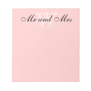 CHIC NOTEPAD_」「Mr. and Mrs.」ホワイト/赤面PINK ノートパッド