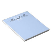 CHIC NOTEPAD_」「Mr. and Mrs.」 WHITE/BLUE ノートパッド (アングル)