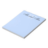 CHIC NOTEPAD_」「Mr. and Mrs.」 WHITE/BLUE ノートパッド (回転)