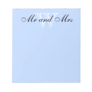 CHIC NOTEPAD_」「Mr. and Mrs.」 WHITE/BLUE ノートパッド