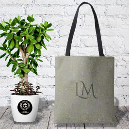Chic OliveTaupe Monogram Refined Glitter Detail トートバッグ