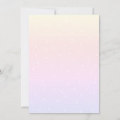 Chic Ombre Bow Gold Cross Baptism 招待状 (裏面)