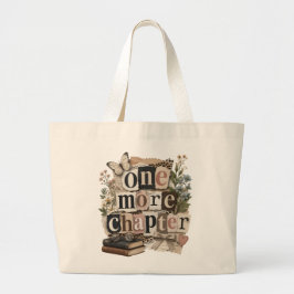 Chic One more chapter retro vintage mom birthday  ラージトートバッグ