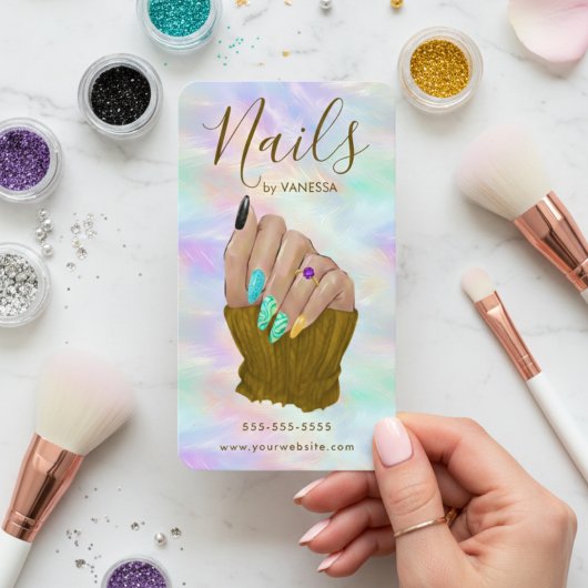 Chic Opal Manicurist Artist Modern Nail Studio 名刺