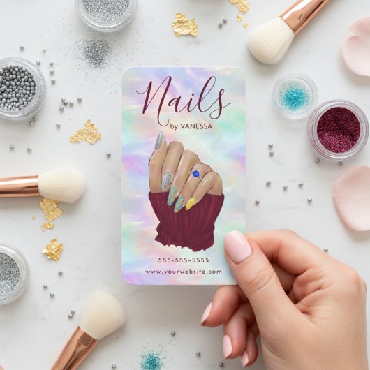 Chic Opal Manicurist Artist Nail Studio Modern 名刺