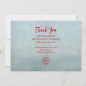 Chic Palms and Ornaments Business Logo Christmas シーズンカード (裏面)