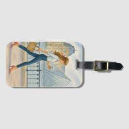 Chic Paris Girl by The Louvre Luggage Tag ラゲッジタグ