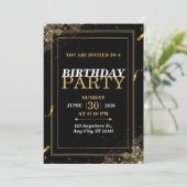 “Chic Pastel Birthday Invite – Modern Stylish Card 招待状 (スタンド正面)