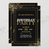 “Chic Pastel Birthday Invite – Modern Stylish Card 招待状 (正面/裏面)