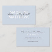 Chic Pastel Blue美容師スクリプト名  名刺 (正面/裏面)